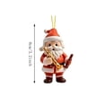 thumbnail image 5 of AMARHH Santa Claus Hanging Ornaments, 3D Flat Plastic Christmas Decorative Pendants, Hanging Decor Holiday Party Gifts for Christmas Tree Decor, 5 of 7