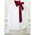 thumbnail image 2 of INSPIRE CHIC Women's Vintage Velvet Skinny Scarf Neckerchief Hairband Waistband Wine Red L, 2 of 6