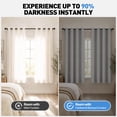 thumbnail image 4 of Greyish White Blackout Curtains, 52 x 72 inch Drapes Set of 2 Panels, Thermal Insulated Room Darkening Curtains for Bedroom Living Room, Privacy Protection&Noise Reduce, 4 of 7