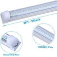 thumbnail image 2 of 8FT LED Shop Light Fixture, T8 Integrated Tube Light Fixture, 72W, 8640LM, 6000K, High Output, Brighter White, 8 foot Linkable LED Tube Light for Garage, Warehouse (4-Pack), 2 of 7