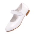 thumbnail image 7 of Dynadans Velcro Easy Strap Patent Girls' Tap Shoes (Toddler/Little Kid/Big Kid), White, 7 of 7