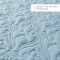 thumbnail image 6 of Lightweight Wrinkle Resistant Quilt Sets in Pale Blue Damask for Twin/Twin-XL Size Bedding by Comfort Canopy, 6 of 10