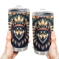 thumbnail image 3 of Vaso Oasisdream de acero inoxidable de 600 ml con estampado de lobos, 3 of 6