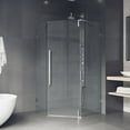 thumbnail image 2 of VIGO  Ontario Clear Adjustable Frameless Neo-angle Shower Enclosure Stainless Steel Finish, 2 of 2