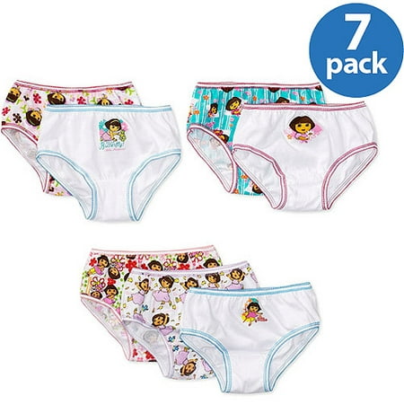 BNIP Girls Sz 4 to 6 Dora the Explorer Pack of 4 Pure Cotton Briefs  Underwear