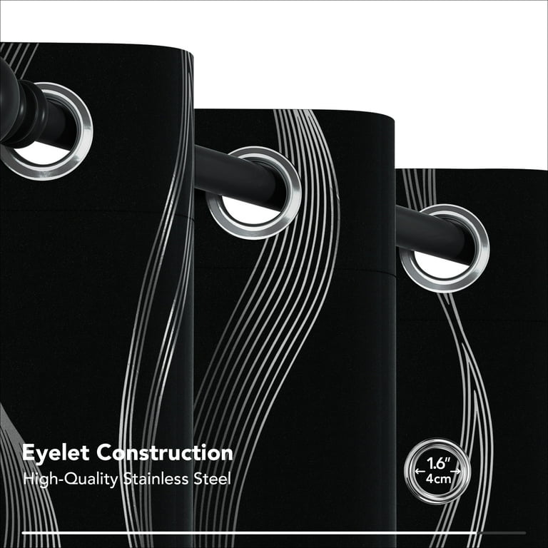Wave Pattern Blackout Curtain Panels, Set of 2 photo 8