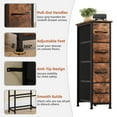 thumbnail image 5 of Eunos Narrow Dresser with 4 Slim Drawers for Bathroom Storage Cabinet Hallway, Wood Grain Print, 5 of 7