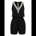 thumbnail image 1 of Mono de Verano Sin Mangas con Cuello en V Negro L, 1 of 10