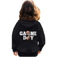 thumbnail image 4 of WOYY Toddler Girls Zip Up Hoodie Football Game Day Hooded Sweatshirt Casual Active Jacket, 4 of 6