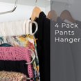 thumbnail image 4 of Organizador de armario que ahorra espacio, capacidad de 20 kg, percha para pantalones antideslizante de 5 niveles de color blanco, 4 of 5