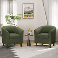 thumbnail image 3 of Renwick Upholstered Corduroy Fabric Accent Arm Chair for Living Room, Set of 2, Dark Green, 3 of 11