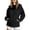 A Black, variant on Windbreaker Jacket Women Lightweight Waterproof Drawstring Waist Long Sleeve Zip up for Outdoor Camping Travel Hooded Jackets,Sizes S-3XL
