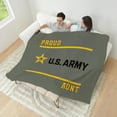 thumbnail image 4 of CafePress - Proud Army Aunt Black And Gold - Large Plush Fleece Throw Blanket, 80" L x 60" W, 4 of 4