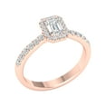 thumbnail image 2 of Imperial 3/4 Ct TDW Emerald Diamond Halo Engagement Ring in 10K Rose Gold (H-I, I2), 2 of 4