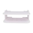 thumbnail image 2 of Mosiee No Punch Wall Mount Storage Tv Box Router Shelf Set-Top Box Bracket 2Layer Holder Mini Pc Dvd Player Livingroom Stand Rack, 2 of 9
