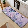 thumbnail image 5 of Purple Butterfly Flower Butterfly Pattern Kitchen Rug Mat,Kitchen Runner Rugs Non Skid Washable,Decorative Kitchen Floor Mats for Kitchen,Sink,Laundry,17"x47.2", 5 of 7