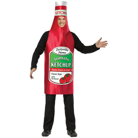 Zestyville Ketchup Men's Adult Halloween Costume, One Size, (40-46)