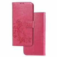 Worallymy Phone Case Wallet Leather Phone Cover Flip Mobile Holder Replacement for Xiaomi Mi A2 Lite, Rose Red
