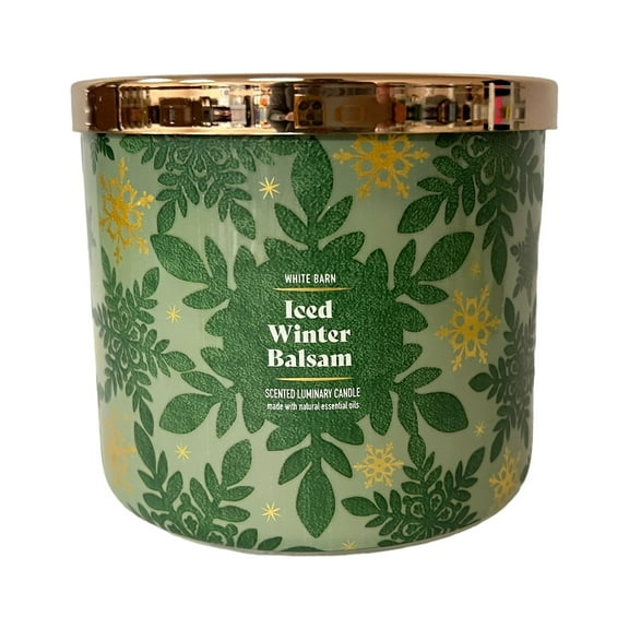 Bath & Body Works Iced Winter Balsam Scented 3 Wick Candle 14.5 oz