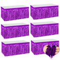 thumbnail image 1 of Table Skirts Mebiornt, lámina metálica morada, 29 x 108 pulgadas, paquete de 6, 1 of 5