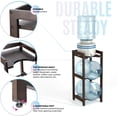 thumbnail image 3 of 5 Gallon Water Jug Holder with Top Shelves Natural Solid Wood Water Dispenser Stand 31"H, 3-Tiers 5 Gallon Water Jug Stand, Water Cooler Jug Rack, 5 Gallon Water Bottle Holder with 2 Slot & Top Shelf, 3 of 9