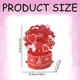thumbnail image 3 of Valentines Day Card,Valentine's Day Heart Pop Up Card,Paper Wonder 3D Card,1PCS, 3 of 9
