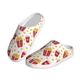 thumbnail image 2 of Yiaed Popcorn Print Slippers Fuzzy Warm Cozy Slippers Non Slip House Slippers For Indoor Outdoor Slippers House Slippers-35/36, 2 of 7