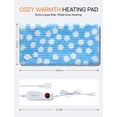 thumbnail image 5 of ALLJOY Electric Large Heating Pad for Neck, Back, and Shoulders with 6 Heat Levels & 8 Timers, Auto Shut Off - 24" x 12" - Blue, 5 of 8
