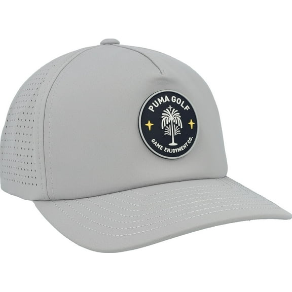 Puma Mens Circle Flower Tech Cap Snapback - 02525102 - Ash Gray - OSFA