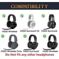 thumbnail image 2 of SOULWIT Earpads Replacement for Corsair HS65/HS55 Surround Wired, HS55 Surround V2, HS 65/HS 55 Wireless Core Gaming Headset, Ear Pads Cushions with Soft Protein Leather, High-Density Foam - Black, 2 of 6