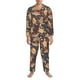 thumbnail image 3 of Fotbe Turtles and Sea Plants Pijama de Hombre con Estampado de Manga Larga, Conjunto de 2 Piezas, Ropa de Dormir Suave y Cómoda con Bolsillos-Small, 3 of 7