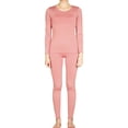 thumbnail image 1 of LAVRA Womens Microfiber Long Johns Thermal Underwear Two Piece Set -Small-Light Pink, 1 of 2