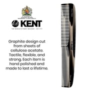 Kent 9T Fine Tooth and Wide Tooth Comb Detangler Hair Combs - Large Handmade and Saw-Cut Dressing Comb - Wet Hair Comb for Women and Durable Grooming Comb for Men Made in England