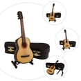 thumbnail image 4 of Miangastore Mini Modèle de Guitare Ornement pour Décoration en Plastique Couleur Kaki avec Présentoir Vertical 1 Ensemble, 4 of 8