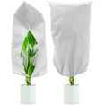 thumbnail image 1 of 2Pcs Plant Covers Freeze Protection with Zipper Drawstring Non-Woven Fabric Plant Frost Cover 31.49×47.24in Large Plant Frost Protection Bag Reusable Frost Blankets Plant Jackets for Pla, 1 of 11