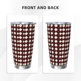 thumbnail image 4 of 20oz Car Cup Three-Piece Set Of Single Silver Edge No Smell Easy To Carry Heat Preservation For Daily Car Sports Travel Crimson Modern Houndstooth Texture_1, 4 of 8
