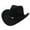 Black, variant on Fgnfyis Cowboy Hats for Women Western Cowboy Style Jazz Bowler Hat with Cow Head Decoration Ethnic Style Green