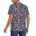 thumbnail image 2 of Zufioo Daisies Flowers Print Men's Baseball Short Sleeve, Moisture Wicking Button-Down Hip Hop Tee-4X-Large, 2 of 7