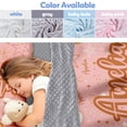 thumbnail image 3 of Kainsy Personalized Toddler Nap Mat for Daycare - Kids Girls Sleeping Bag with Pillow and Blanket for Preschool Kindergarten, Custom Name Extra Large Nap Mats Pink, 3 of 9