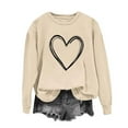 thumbnail image 3 of PNTUTB Women's Valentines Crewneck Pullover Shirts Long Sleeve Love Heart Loose Sweatshirts Graphic Lover Gift, 3 of 3