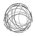 thumbnail image 4 of Denine Large Abstract Round Wall Art - Black, 4 of 5