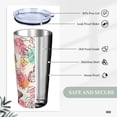 thumbnail image 5 of KLL Butterflies and Roses Stainless Steel Vacuum Insulated Coffee Cup 20 oz Lids and Straws,Insulated Travel Mug Water Cup with Leak-Proof Straw Lid & Flip Lid, 5 of 8