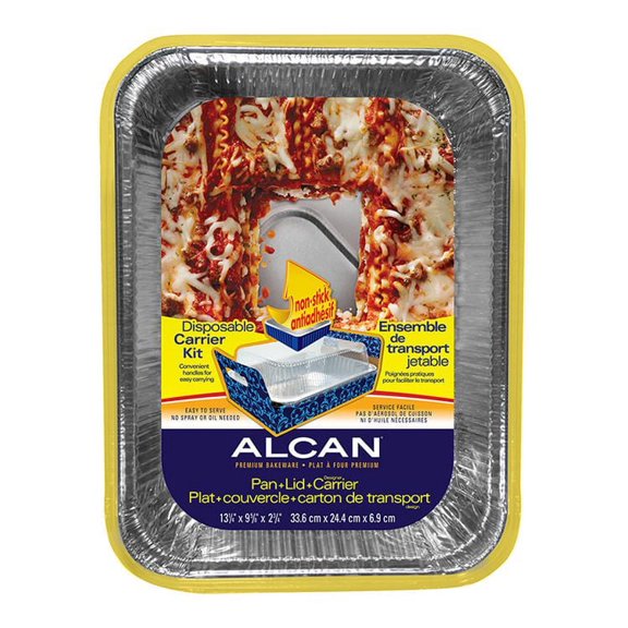 Alcan® Lasagna Pan Carrier w/Lid Aluminum Foil Pan