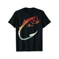 thumbnail image 1 of Cool Minimal Fish Hook art for Fishing enthusiasts T-Shirt, 1 of 6
