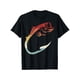 thumbnail image 1 of Cool Minimal Fish Hook art for Fishing enthusiasts T-Shirt, 1 of 6