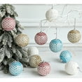 thumbnail image 4 of AFQH Christmas Ball Ornaments Pendant Lace Net Christmas Ball for Christmas Decorations Xmas Tree Ornaments for Holiday & Party Decorations Christmas Ornaments 8CM, 4 of 6