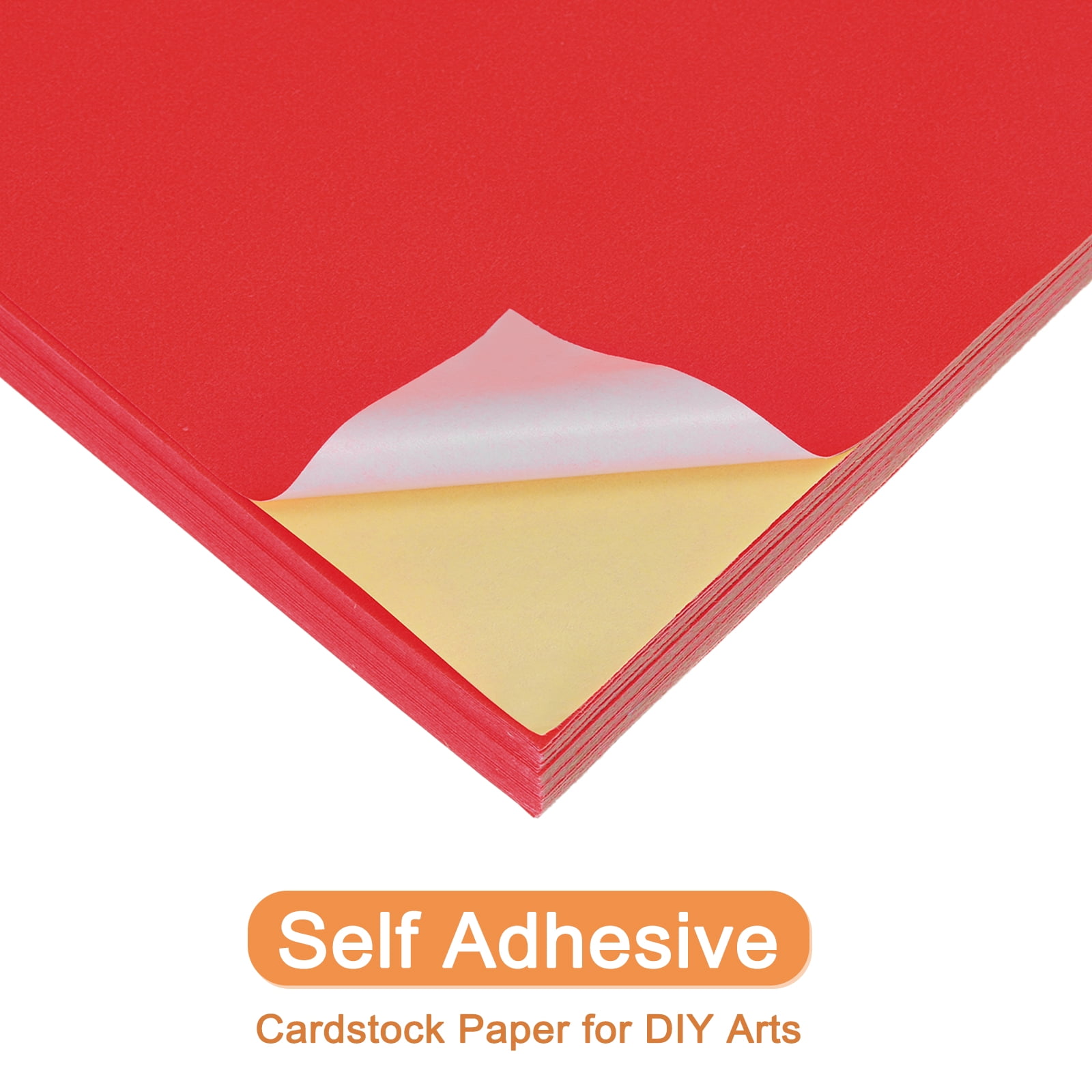 50 Sheets Colored Sticker Paper Printable, 8"x12" A4 Self Adhesive Cardstock Paper Assorted Colors 250gsm