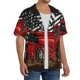 thumbnail image 2 of Fotbe tractor Camisa Estampada de Manga Corta para Hombre, Casual de Verano, Estilo Playero, Sin Arrugas-XX-Large, 2 of 5