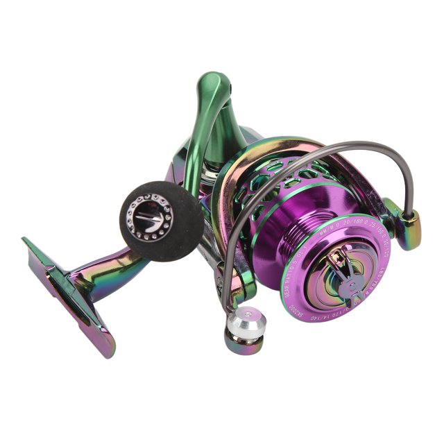 Carrete De Pesca Giratoria, Carrete De Pesca De Señora De Metal Impermeable 5.0: 1 Velocidad De Arrastre De Arrastre De Aluminio Bloqueo Instantáneo Anti Inverso Para Agua Salada
