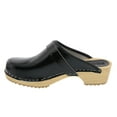 thumbnail image 3 of BJORK Maja Open Back Wood Leather Clogs (Black Patent - EU36), 3 of 9